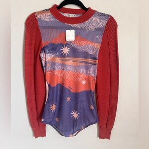 Intimately by Free People Multicolor Starry Bodysuit NWT